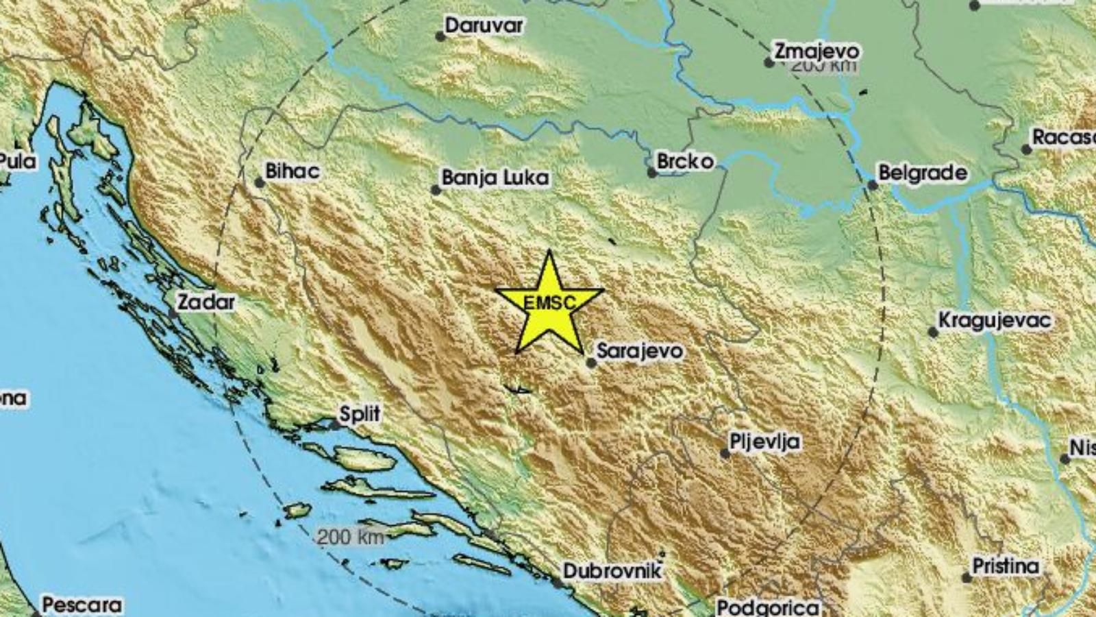 Potres pogodio Bosnu i Hercegovinu, osjetio se u okolici Sarajeva i Zenice