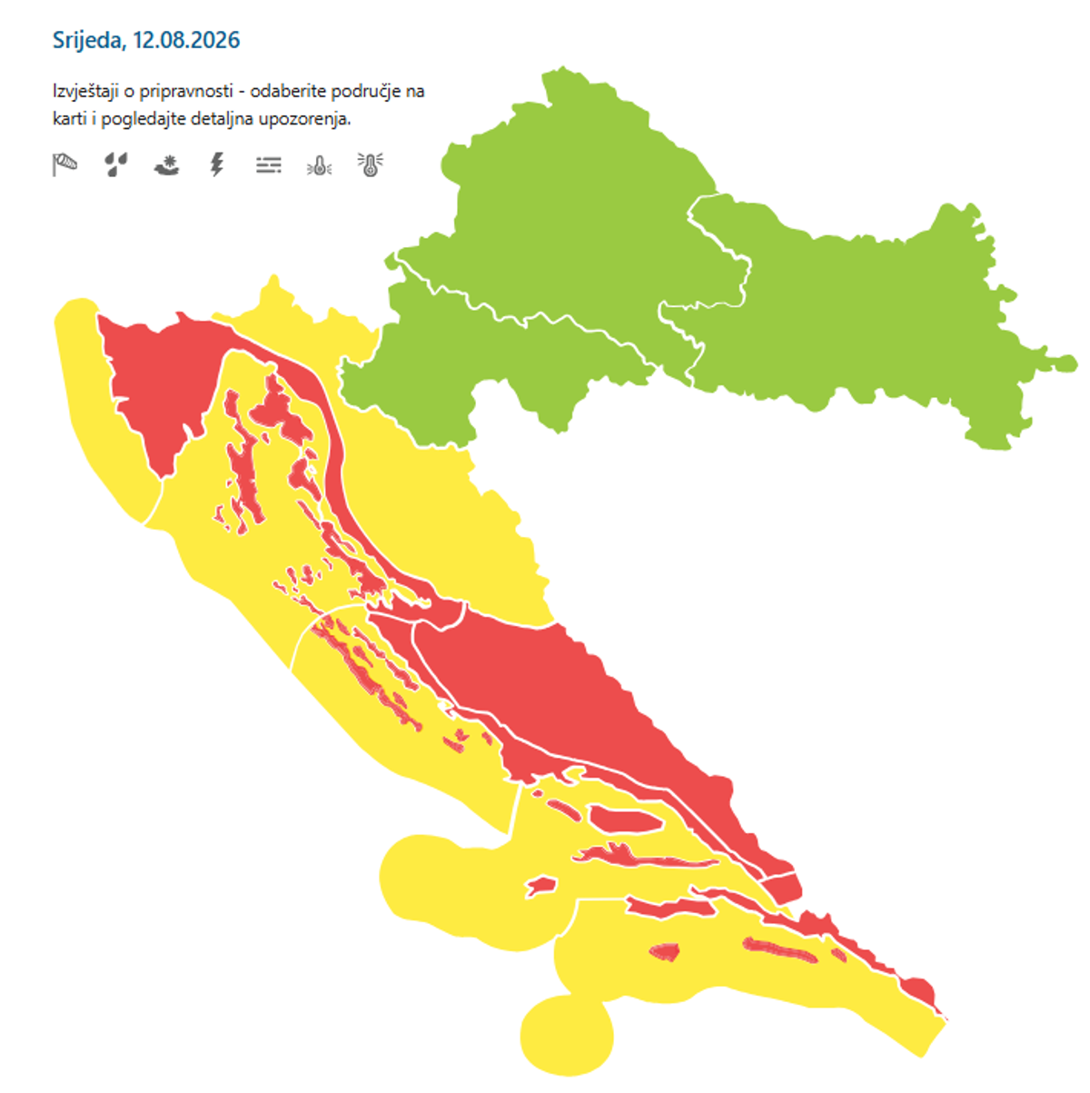 NESNOSNA VRUĆINA NE POPUŠTA Temperatura zraka u Dalmaciji raste do 39 °C