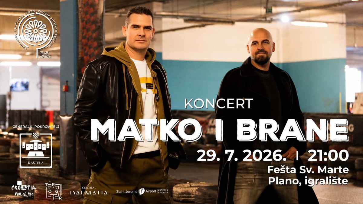 Blagdan sv. Marte: Matko i Brane večeras nastupaju u Planome 