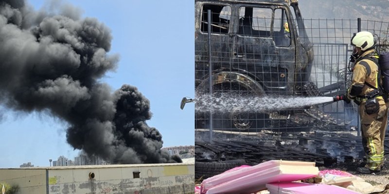 FOTO/VIDEO Gusti crni dim nad Splitom, planulo teretno vozilo