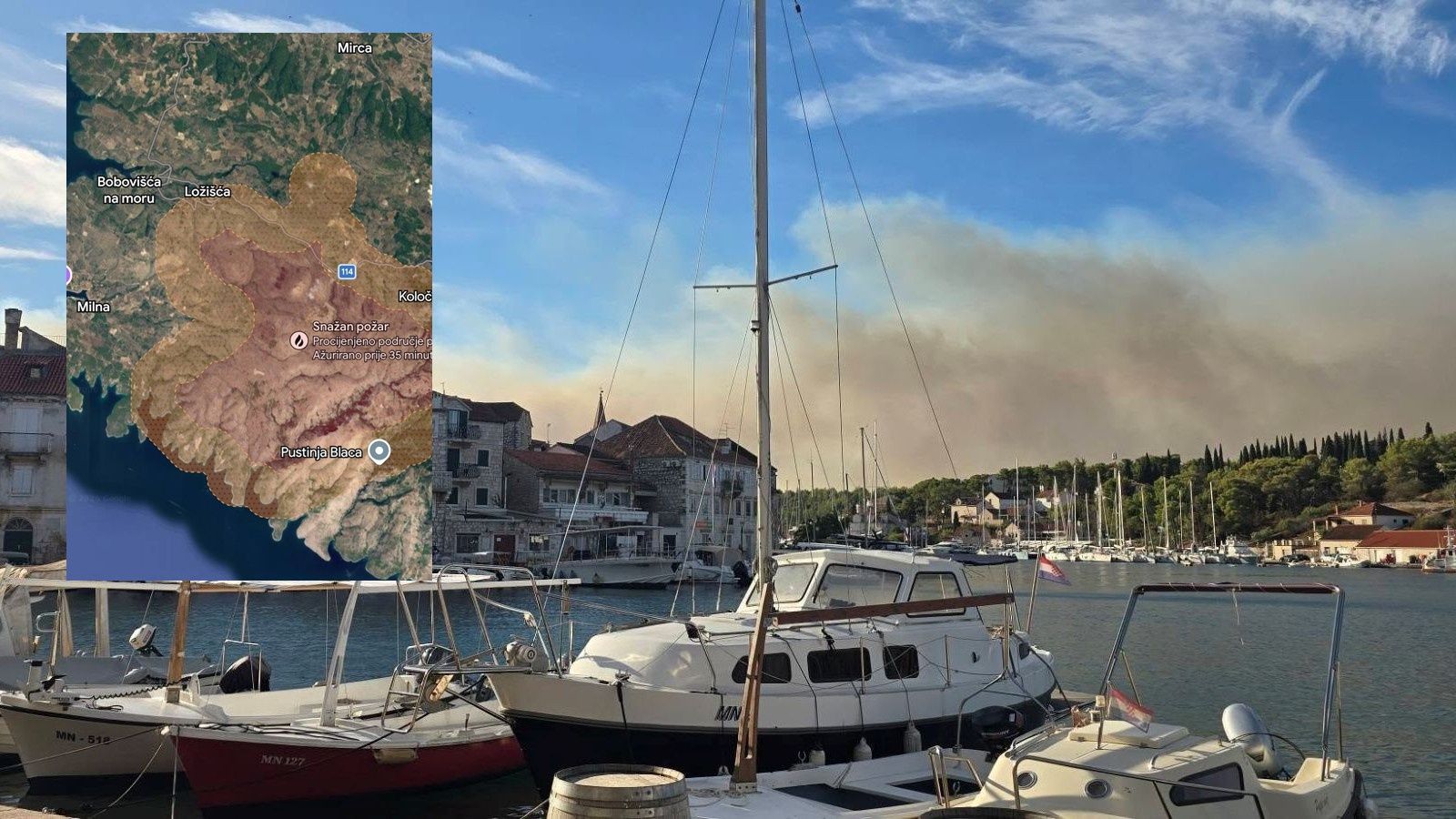 Širi se požar na Braču, struja se neće uključiti do daljnjeg