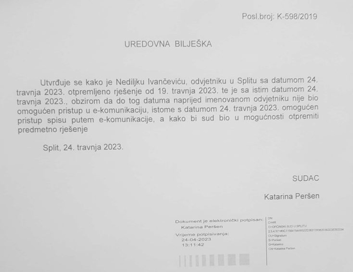 JE LI SE IVOŠEVIĆ PRERANO PORADOVAO? Odvjetnik koji zastupa Buljubašićevu tvrtku nije znao za ročište 