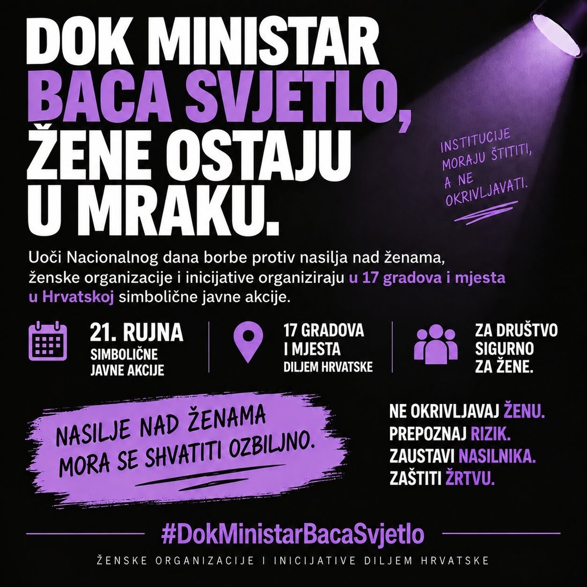 PRIDRUŽI SE Šibenik obilježava Nacionalni dan borbe protiv nasilja nad ženama