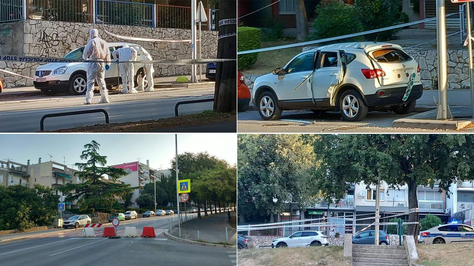 FOTOGALERIJA: Policija na mjestu eksplozije vozila u Velebitskoj, traje očevid