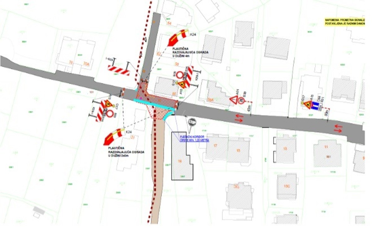 STOBREČ Nova prometna regulacija na Putu Gospe od Mira