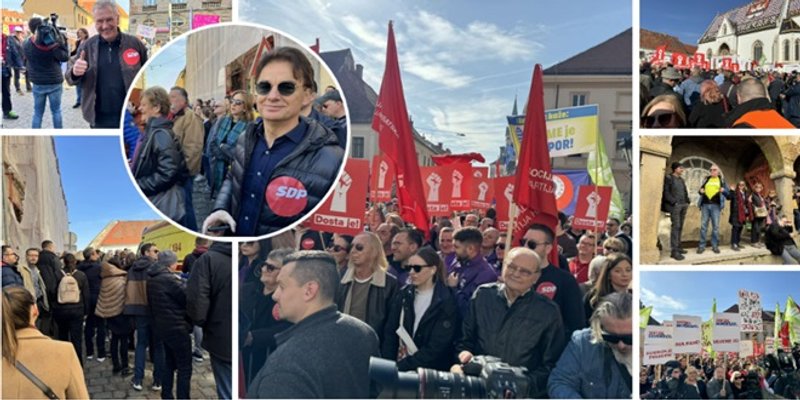 FOTO/VIDEO Prosvjed je završio zajedničkom pjesmom svih govornika, odabrana je 'Jalta, Jalta'