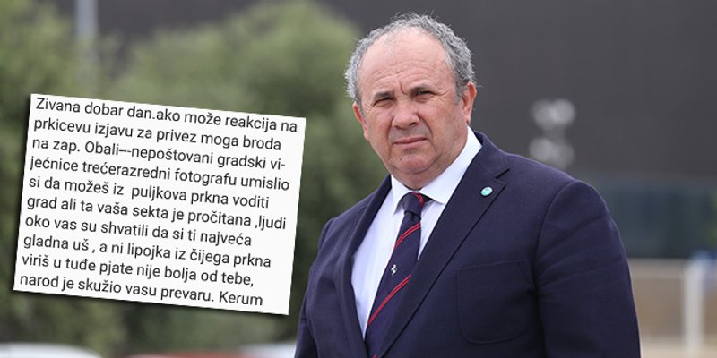 OVO JE BIVŠI GRADONAČELNIK: Kerum 'pukao' zbog objave teksta na Dalmatinskom portalu, pa grubo izvrijeđao Jakova Prkića
