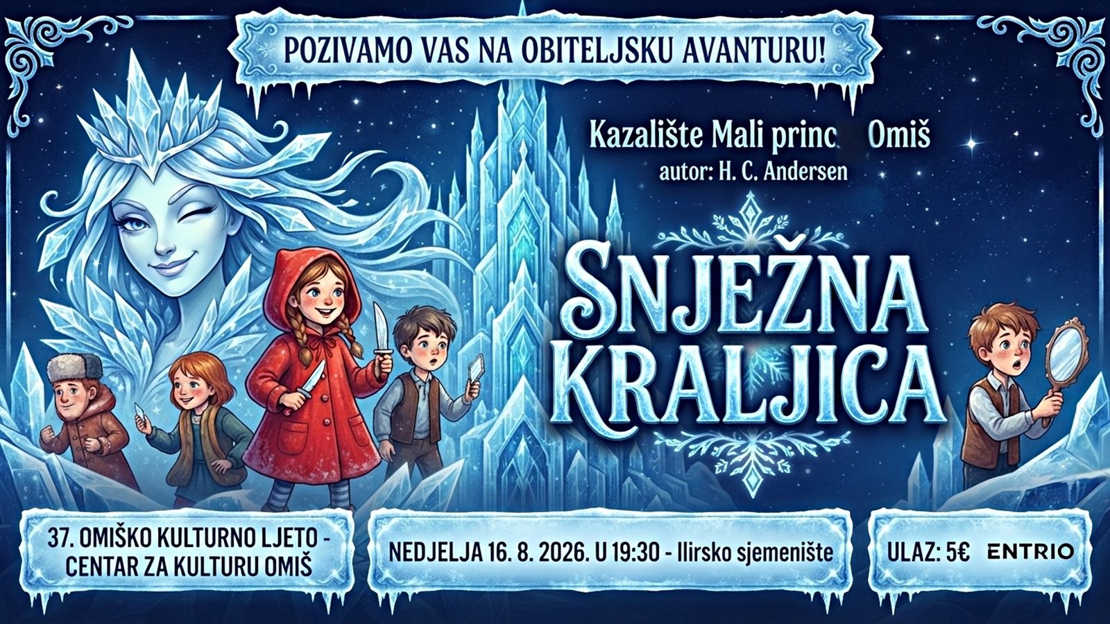 Snježna kraljica stiže u Omiš: Bajka, gusari i ljubav koja topi led