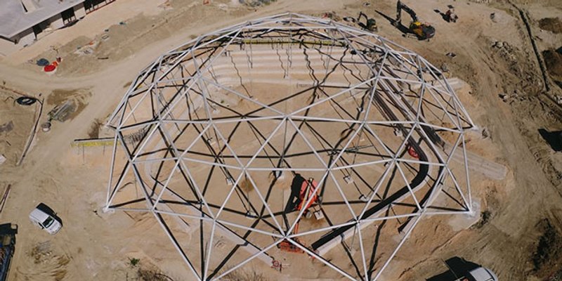 SNIMKE IZ ZRAKA: Završena kupola amfiteatra na Žnjanu