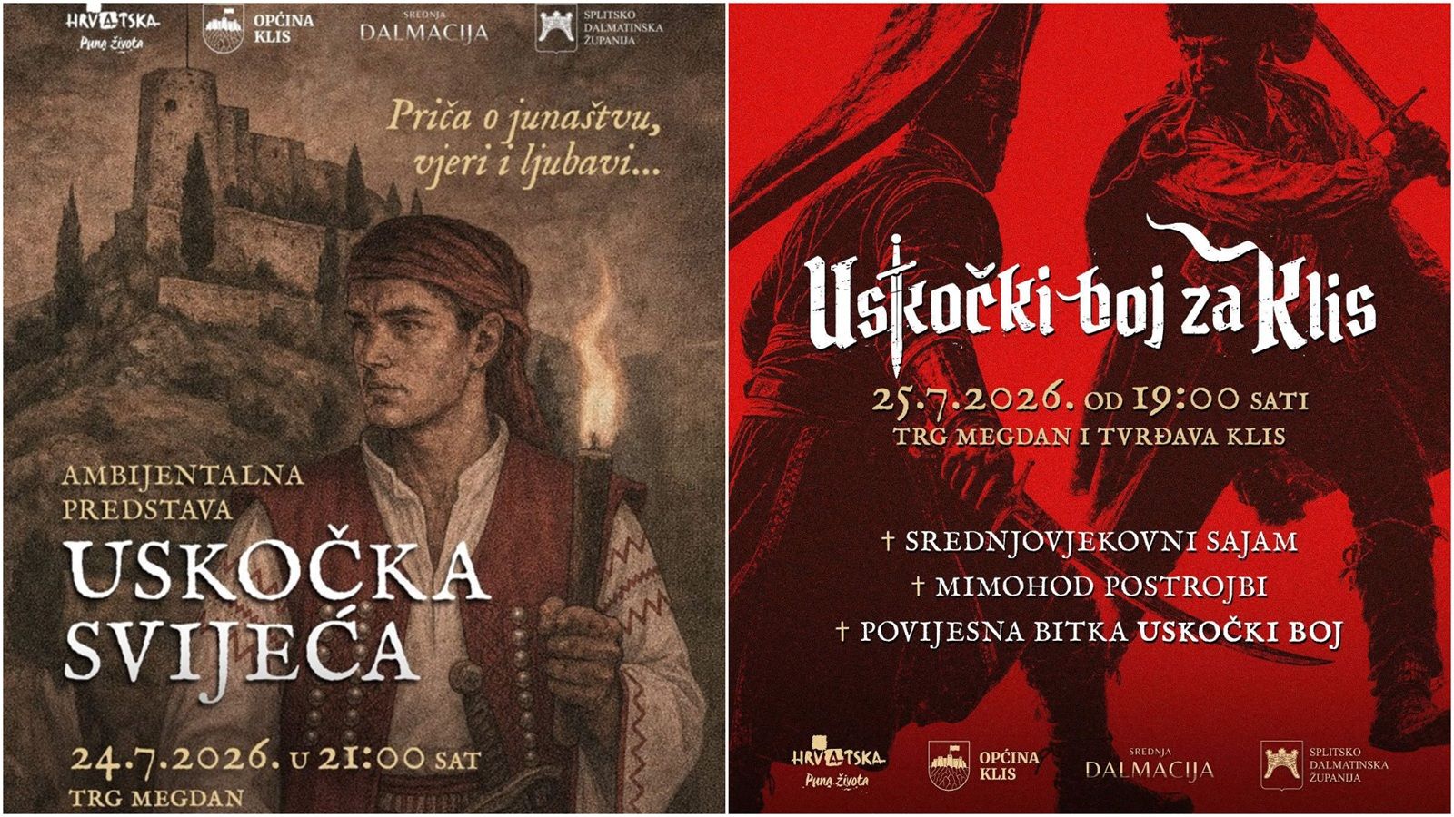 USKOČKI BOJ ZA KLIS Povijesni spektakl ovoga vikenda na Tvrđavi!