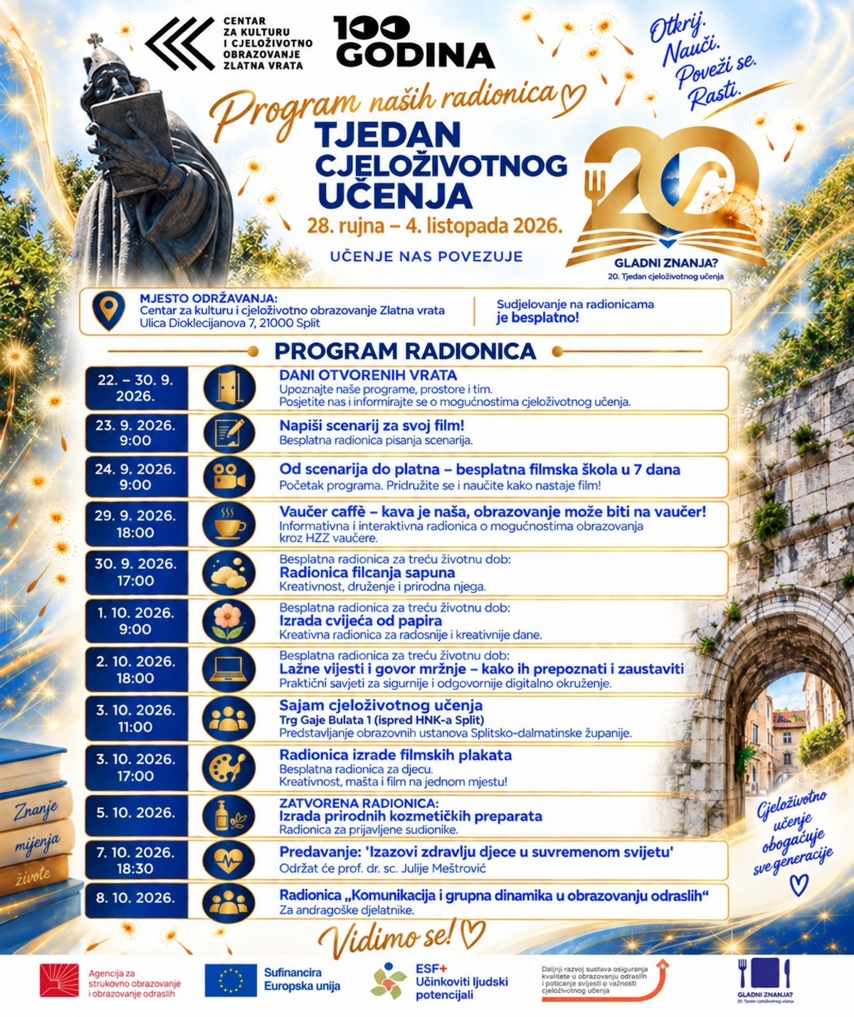 Zlatna vrata koordinator 20. Tjedna cjeloživotnog učenja za Splitsko-dalmatinsku županiju