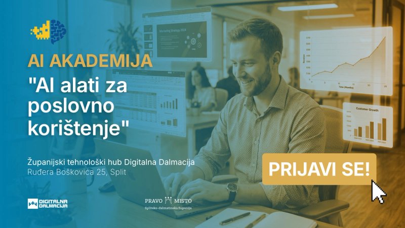 OVO SE ČEKALO Digitalna Dalmacija pokreće AI akademiju, otvorene prijave na prvu radionicu
