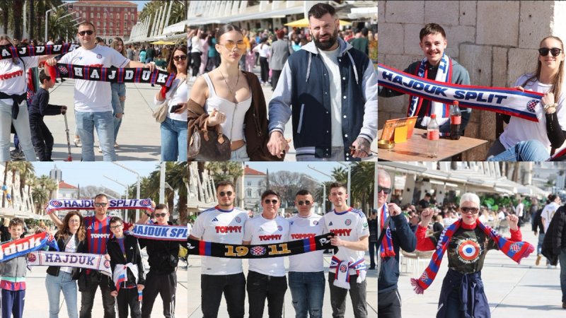 FOTOGALERIJA: Za Hajduk se živi, pun je Split bio navijača još od jutarnjih sati!