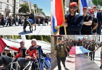 FOTO/VIDEO Početak proslave 35. godišnjice osnivanja 4. brigade: Murali palim ragbijašima braniteljima i povorka s konjima od Starog placa