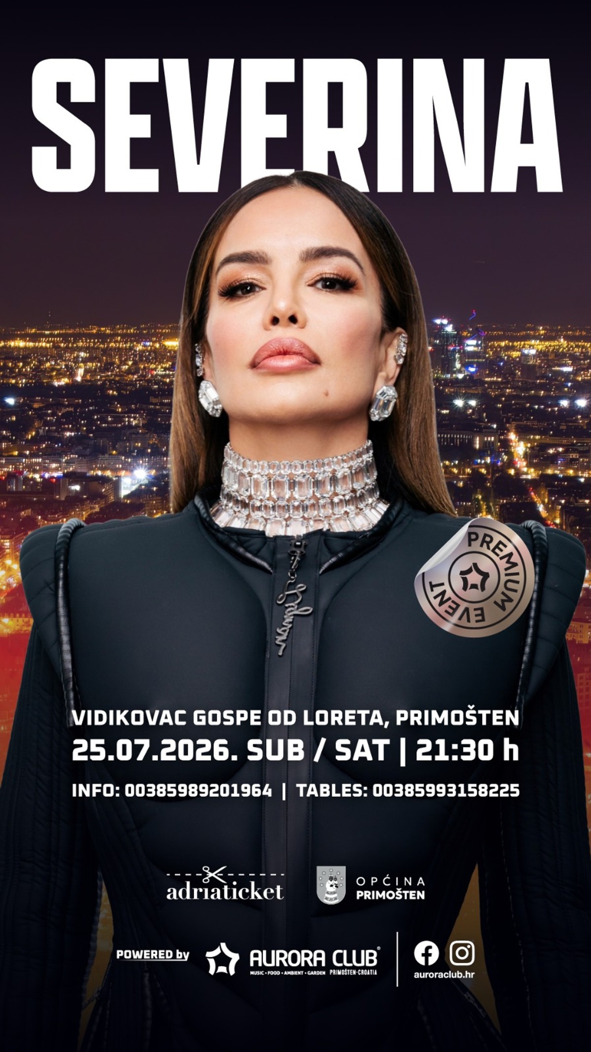 Ne propustite koncert za pamćenje: Severina se u srpnju vraća na najljepšu pozornicu Jadrana