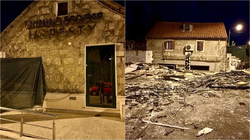 FOTO/VIDEO Nastavljeno rušenje kafića Modesty, natpis na zaštitnoj ogradi otkriva što će niknuti
