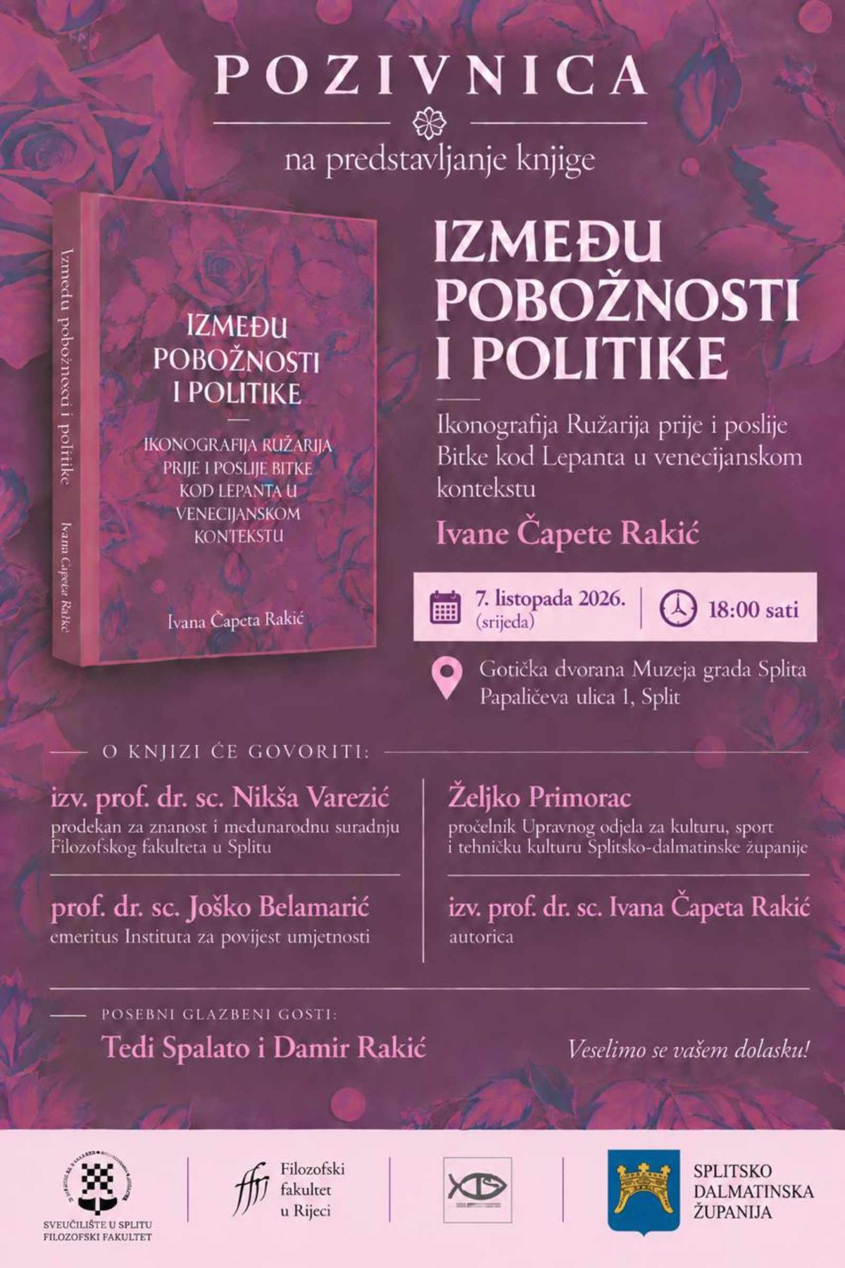 U Splitu predstavljanje knjige 'Između pobožnosti i politike' autorice Ivane Čapete Rakić