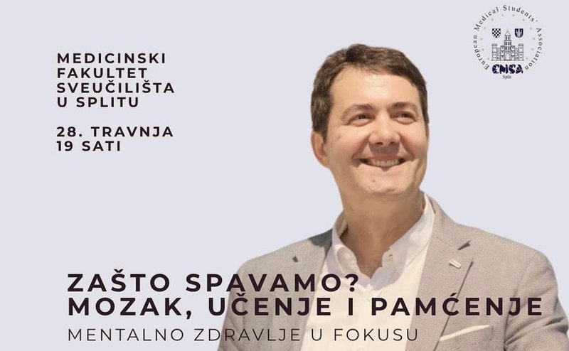 ZAŠTO SPAVAMO? Javno predavanje Zorana Đogaša o važnosti sna za zdravlje i pamćenje