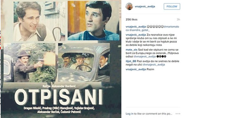Vršajeviću objava na Instagramu donijela nepotrebnu raspravu