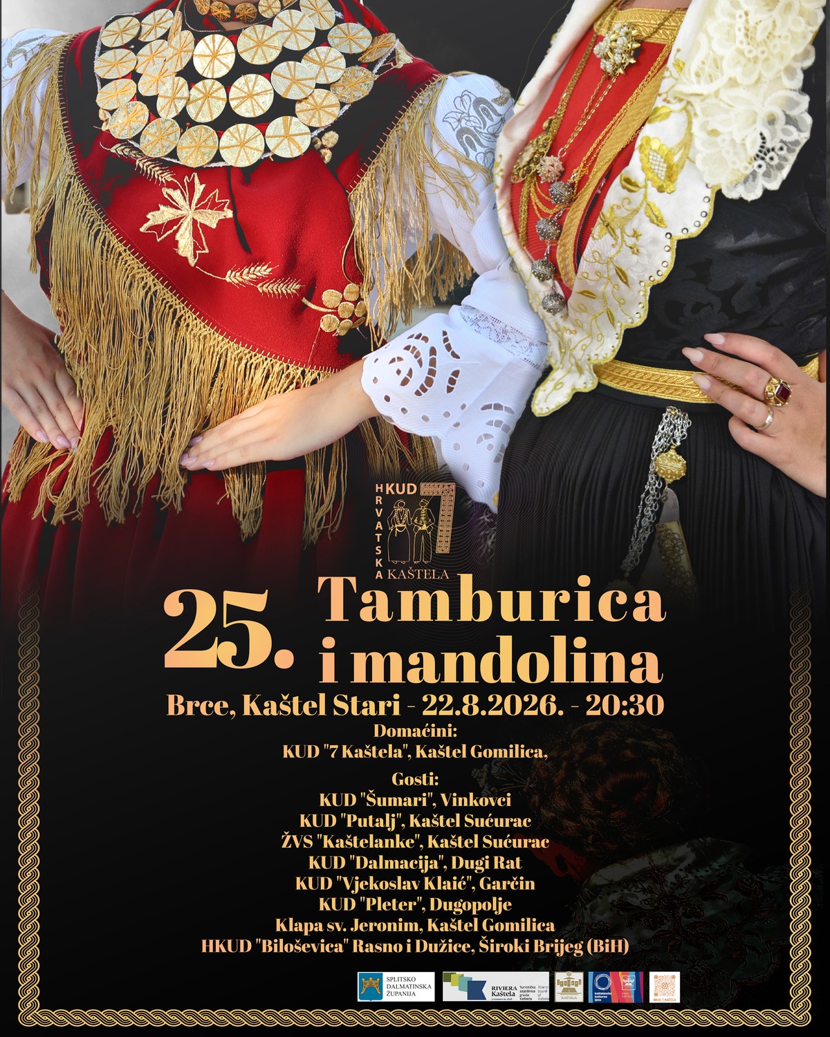 Jubilarna 25. Tamburica i mandolina okupit će folklorna društva u Kaštel Starom