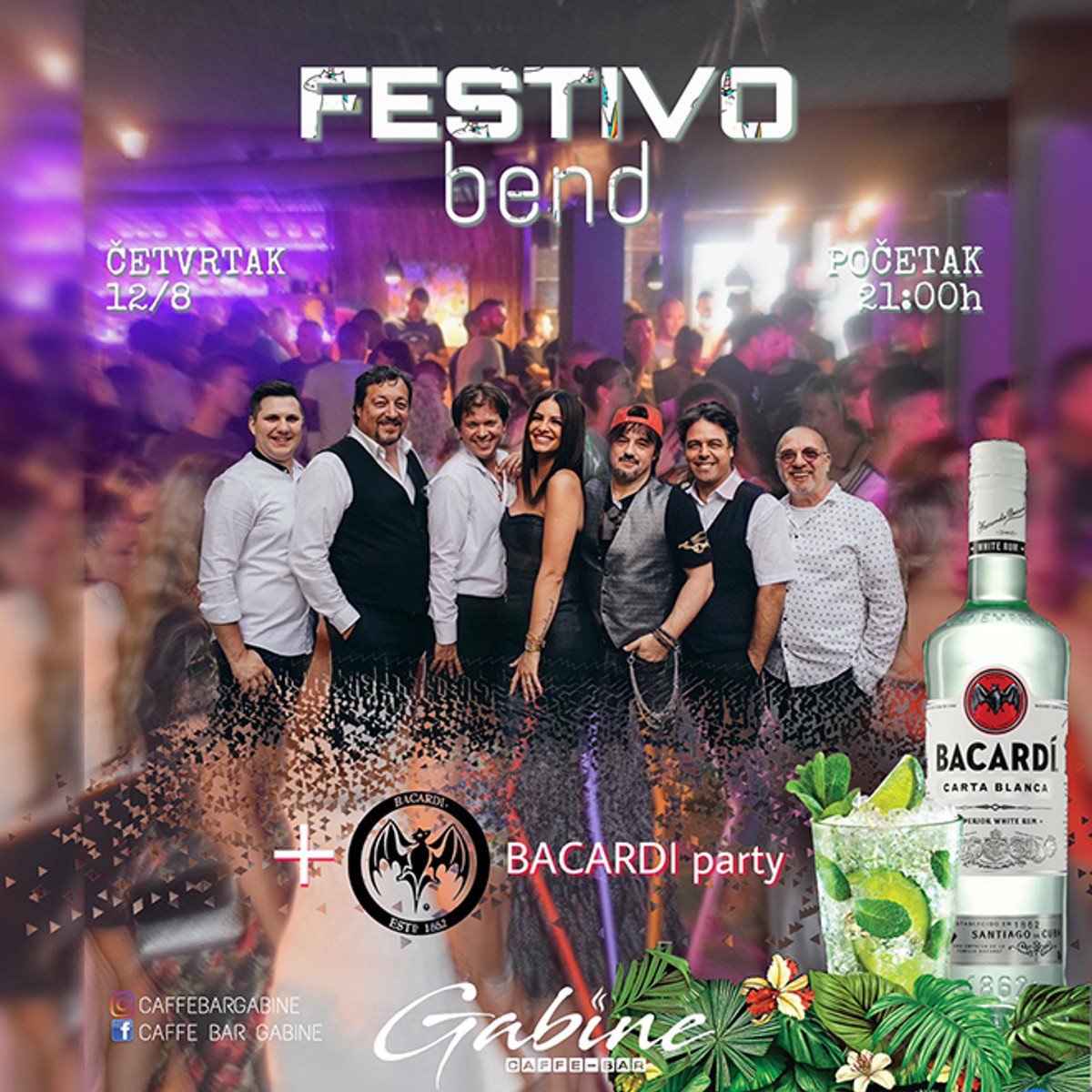 FESTIVO BEND U CAFFE BARU GABINE 'Ne propustite najluđu zabavu u gradu'