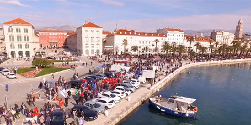 VIDEO: Pogledajte kako je iz zraka izgledao Spli'ski krnjeval