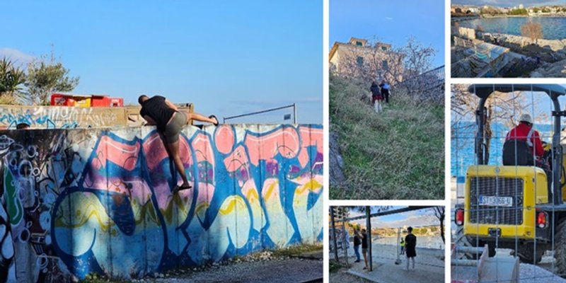 FOTOGALERIJA Splićani spremni i na akrobacije samo da prođu preko gradilišta na Bačvicama