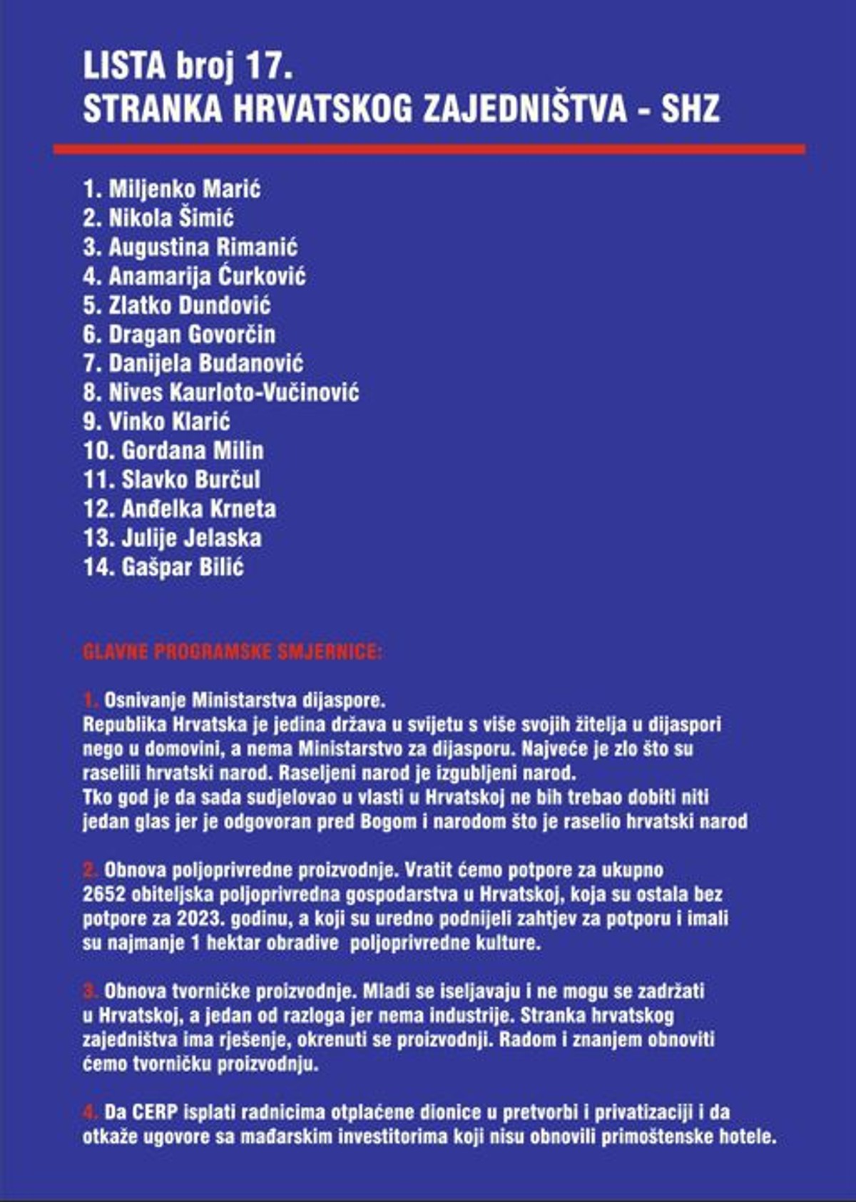 STRANKA HRVATSKOG ZAJEDNIŠTVA 'Birači su za ovakvo stanje u Hrvatskoj najodgovorniji jer ih i dalje biraju'