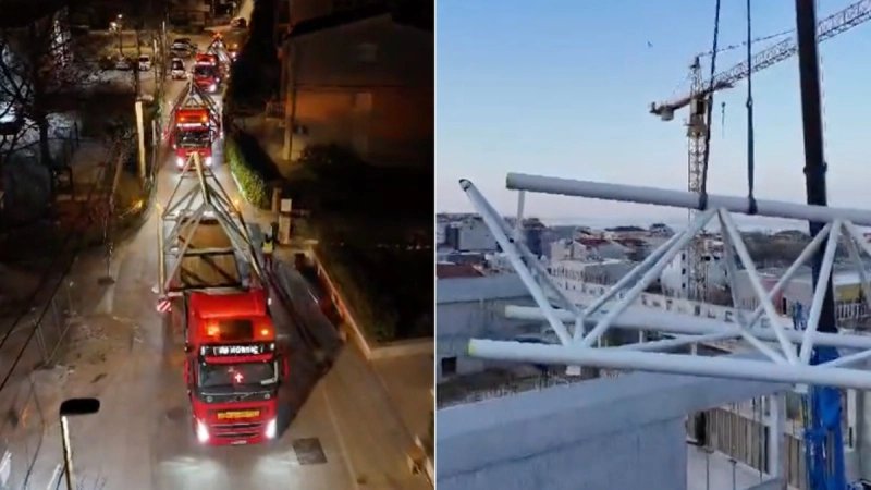 VIDEO: Započela doprema čelične krovne konstrukcije za sportsku dvoranu u Podstrani
