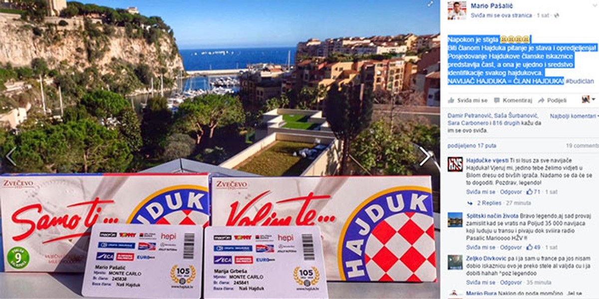 Mario Pašalić i Marija Grbeša se učlanili u Hajduk!
