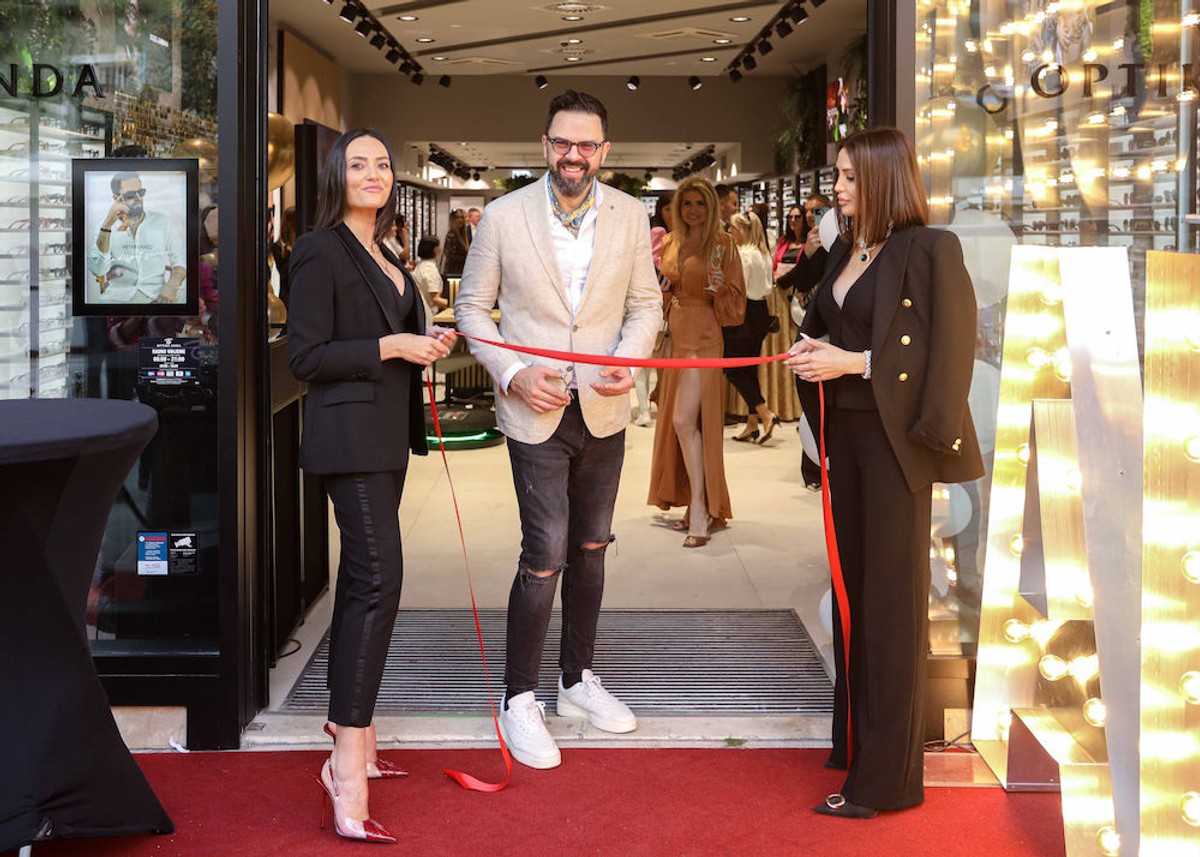 Petar Grašo i Tonči Huljić na svečanom eventu u čast otvorenja 50. poslovnice Optike Anda! 