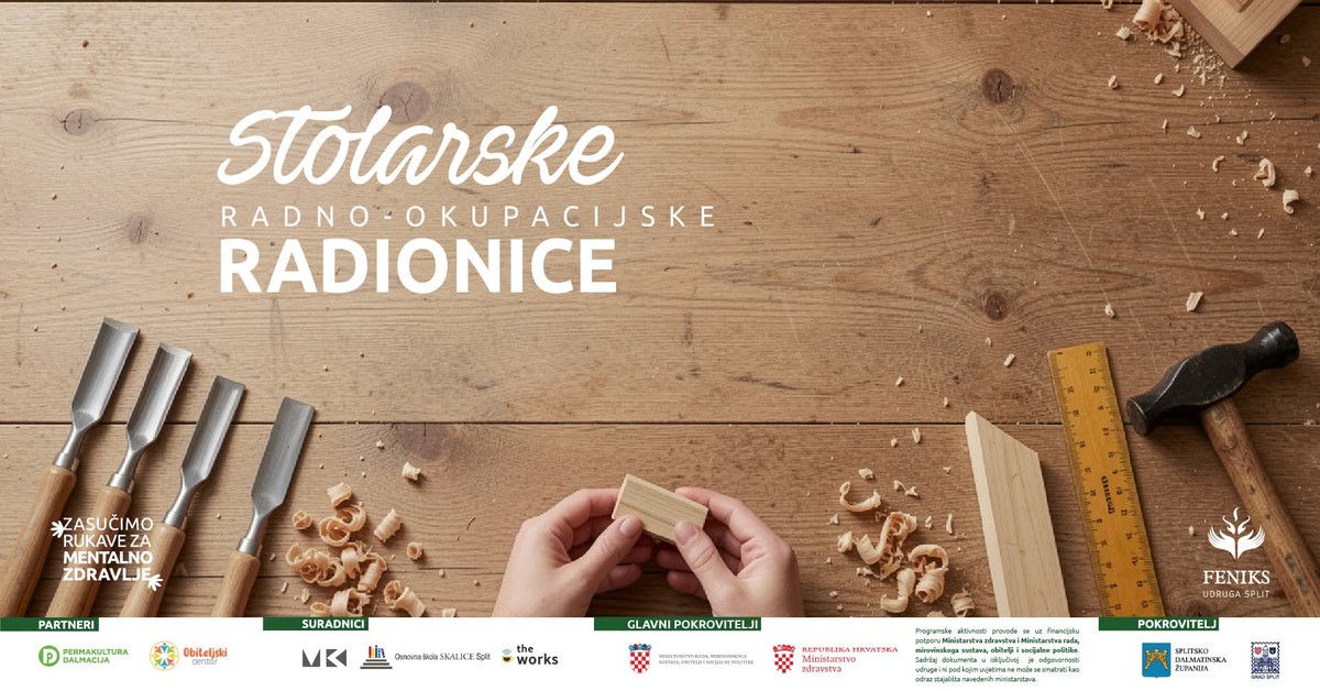 Ponovno stolarske radionice u Splitu, izrađivat će se namještaj za korisnike udruge Feniks
