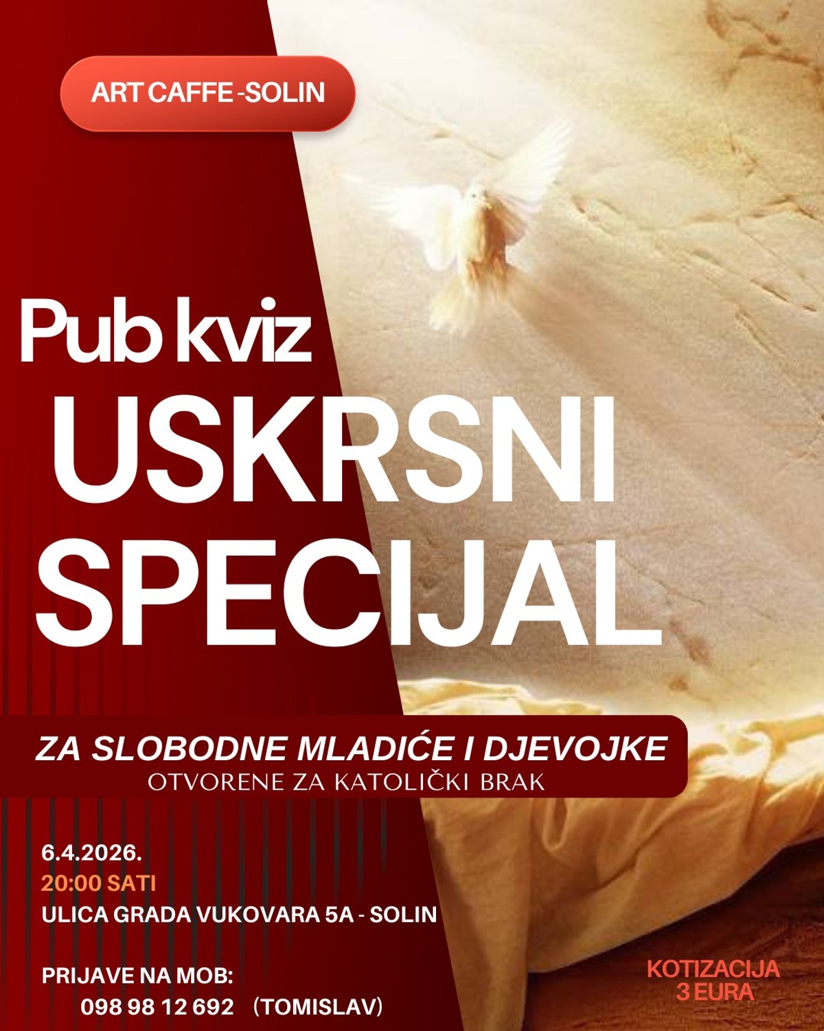 Uskrsni pub kviz u Solinu za samce otvorene za brak