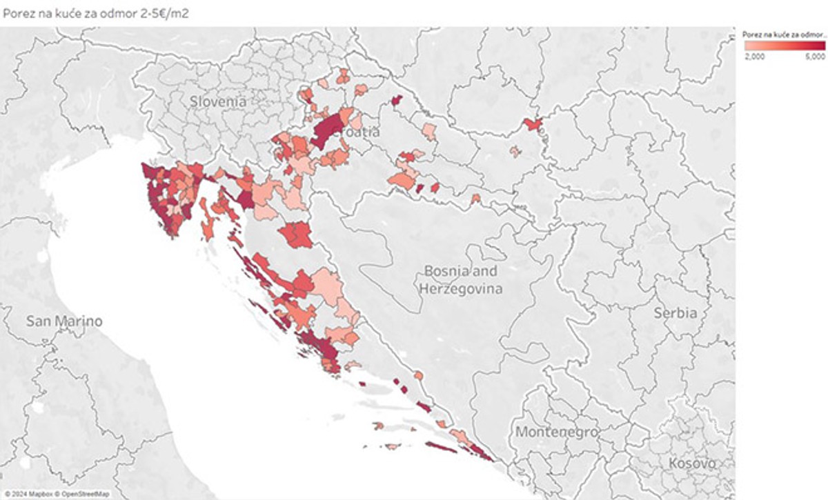 KUĆE ZA ODMOR: Pogled na more s porezne strane