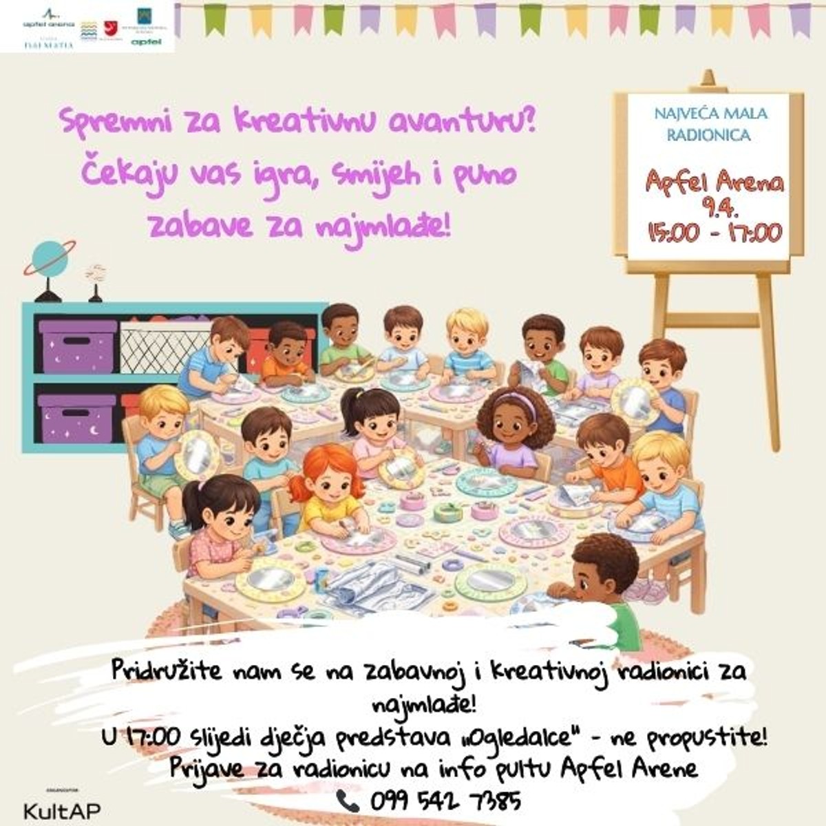 Apfel Arena poziva na predstavu 'Ogledalce' i veliku besplatnu radionicu za djecu