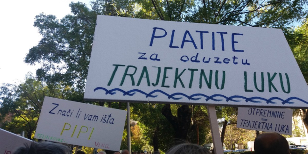 Bivši radnici Dalmacijavina prosvjedovali pred Trgovačkim sudom, DORH-om i Županijom