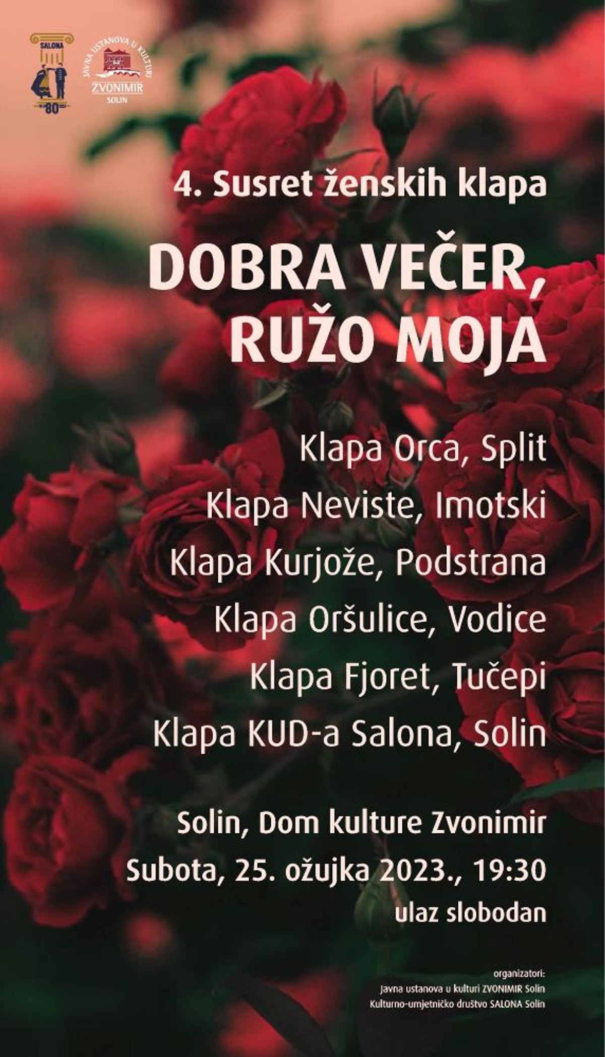 ŽENSKE KLAPE 'Dobra večer, ružo moja' u Solinu 
