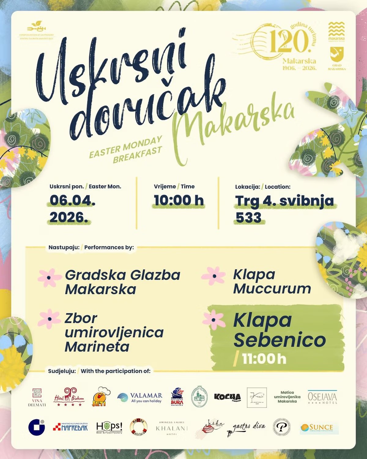 USKRS U MAKARSKOJ Program za djecu i tradicionalni doručak na otvorenom