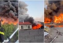 FOTO Kaštelanski i trogirski vatrogasci bore se s golemim požarom deponija