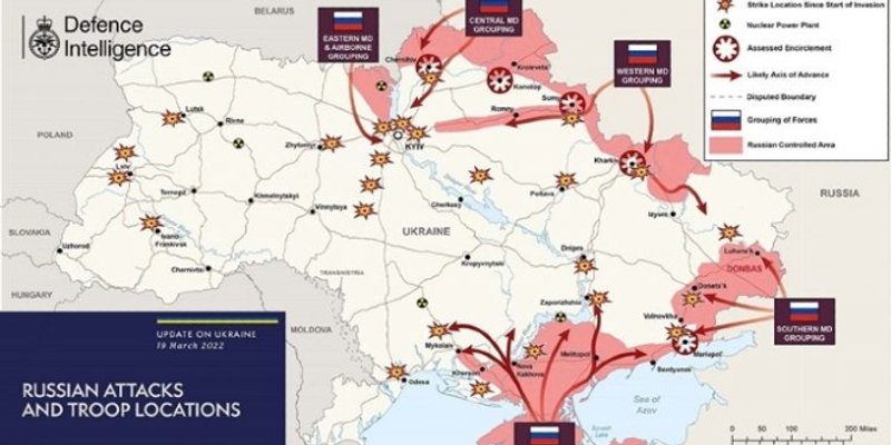 Britanci objavili novu kartu ruskih napada i osvajanja