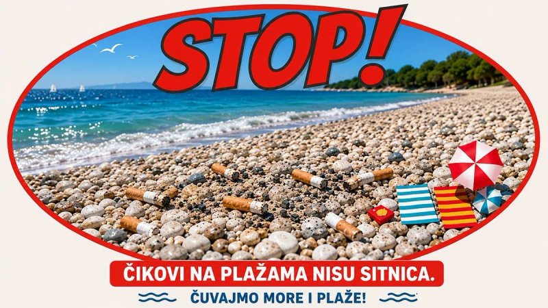 Udruga Spirit pokrenula kampanju: 'Plaža nije pepeljara!'