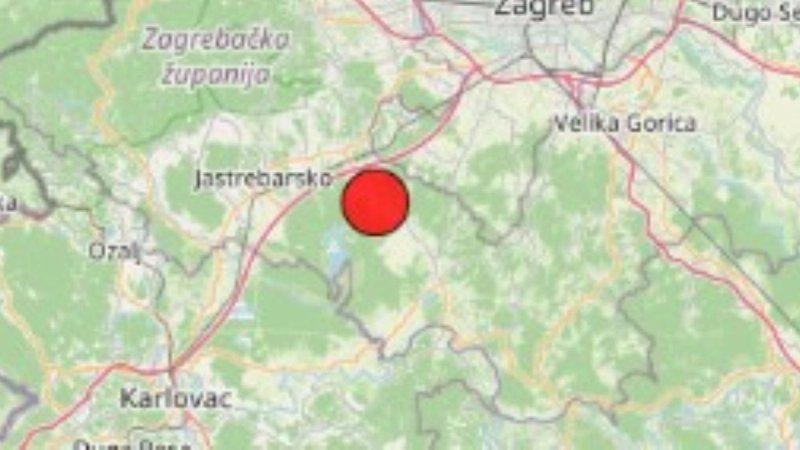 Slab potres zabilježen kod Zagreba