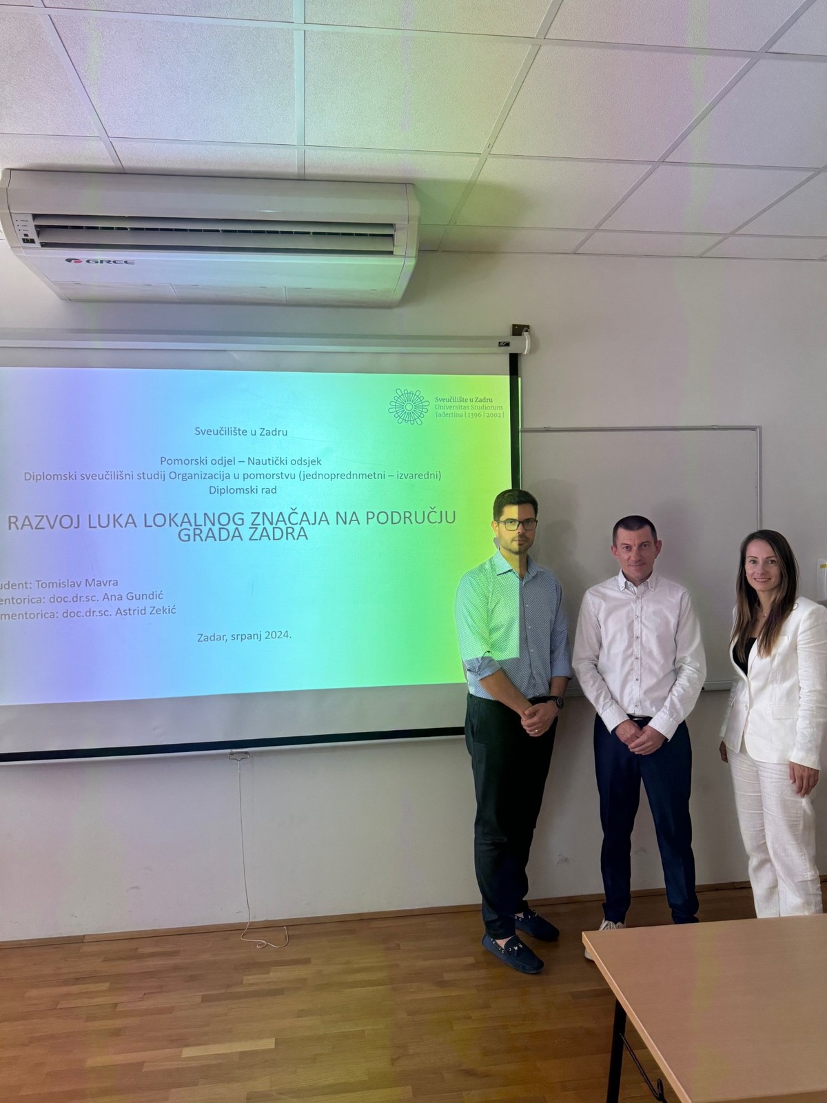 POMORSKI ODJEL SVEUČILIŠTA U ZADRU Stigao prvi magistar inženjer pomorskog prometa