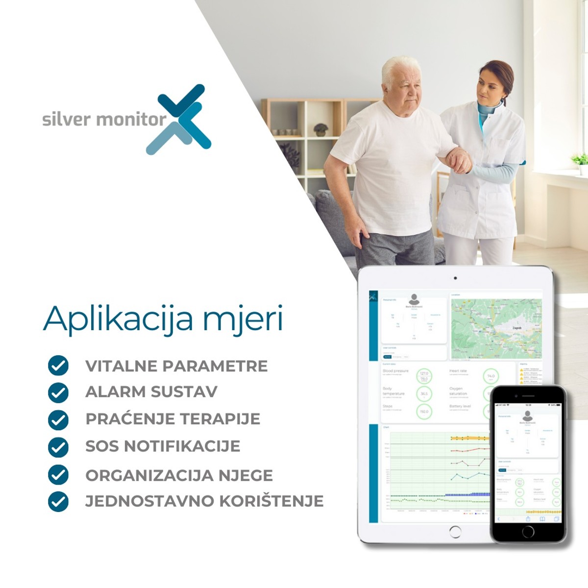 Silver Monitor: Pametni sat i web aplikacija za zdravlje i sigurnost seniora