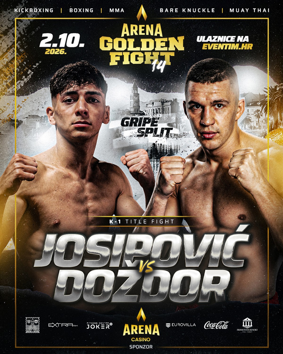 Arena Golden Fight 14 stiže u Split