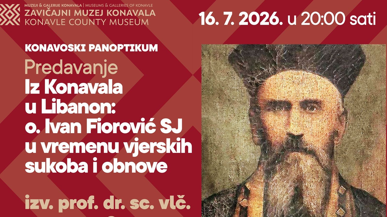 Predavanje 'Iz Konavala u Libanon: o. Ivan Fiorović SJ u vremenu vjerskih sukoba i obnove'