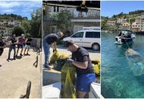 FOTO Izvučena tri kubika otpada iz mora kod Šolte: 'Poseban izazov predstavljala je potopljena plastična brodica'