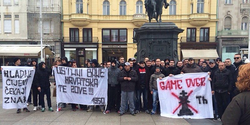 Torcidaši okupirali Trg bana Jelačića!