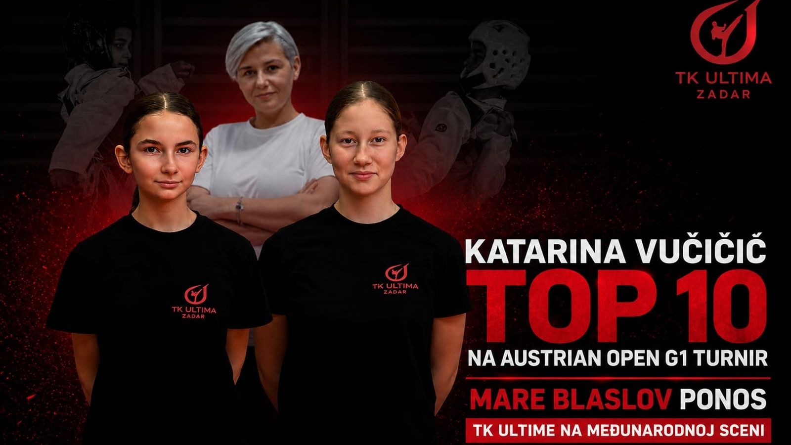 Katarina Vučičić i Mare Blaslov ostvarile zapažene nastupe za Taekwondo klub Ultima na Austria Openu