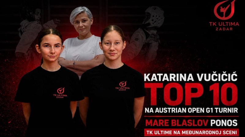 Katarina Vučičić i Mare Blaslov ostvarile zapažene nastupe za Taekwondo klub Ultima na Austria Openu